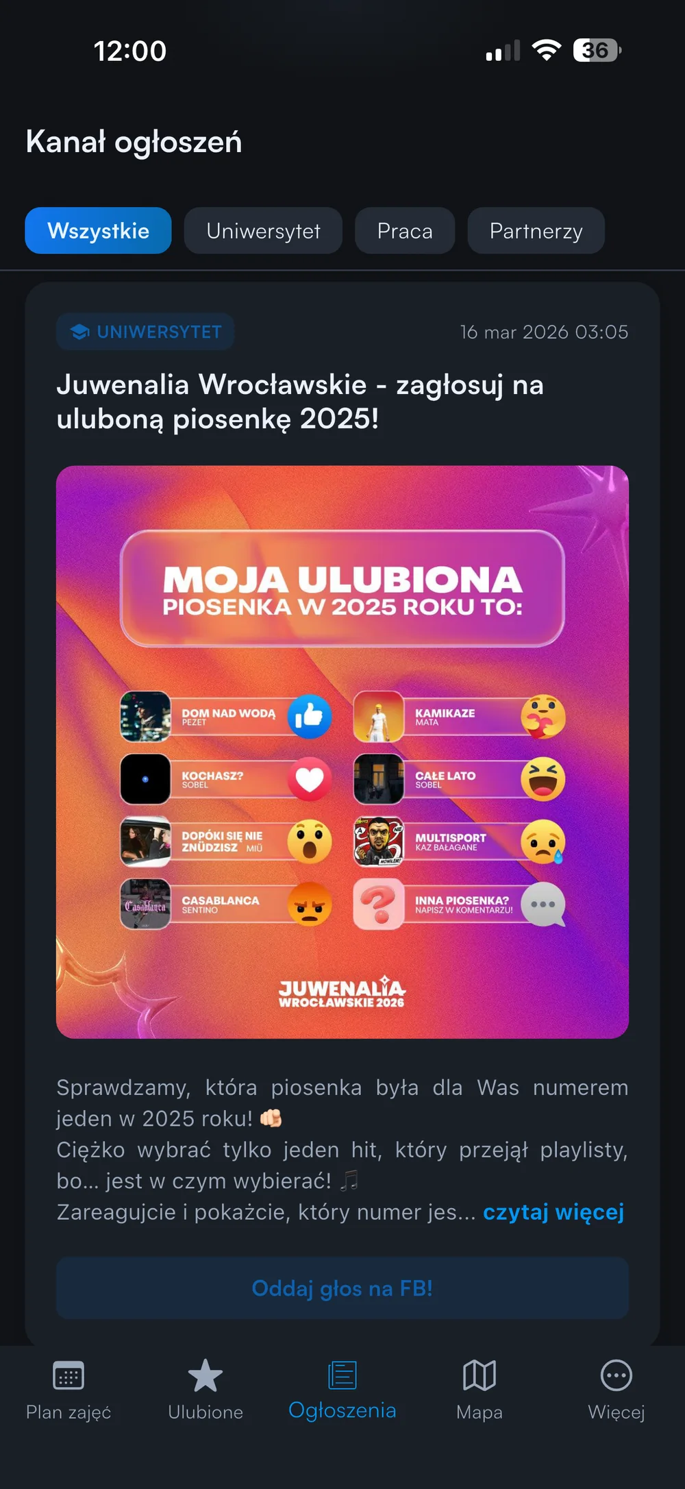 University news and announcements