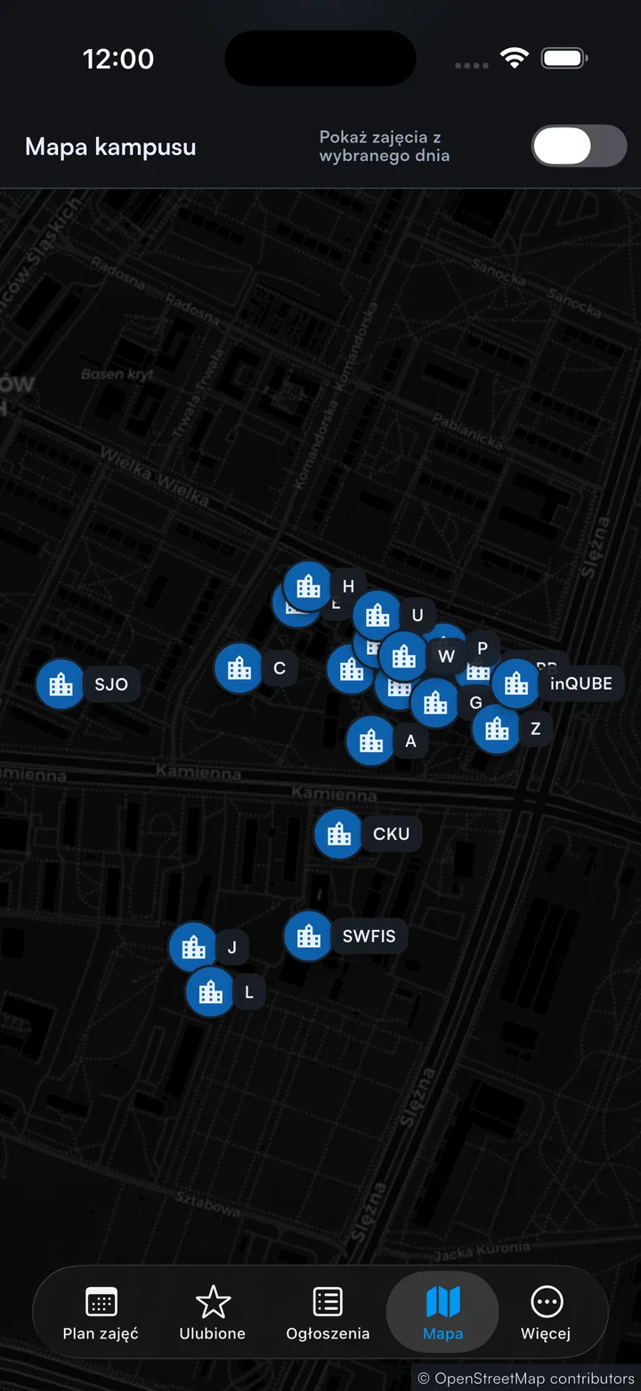 Mapa budynków